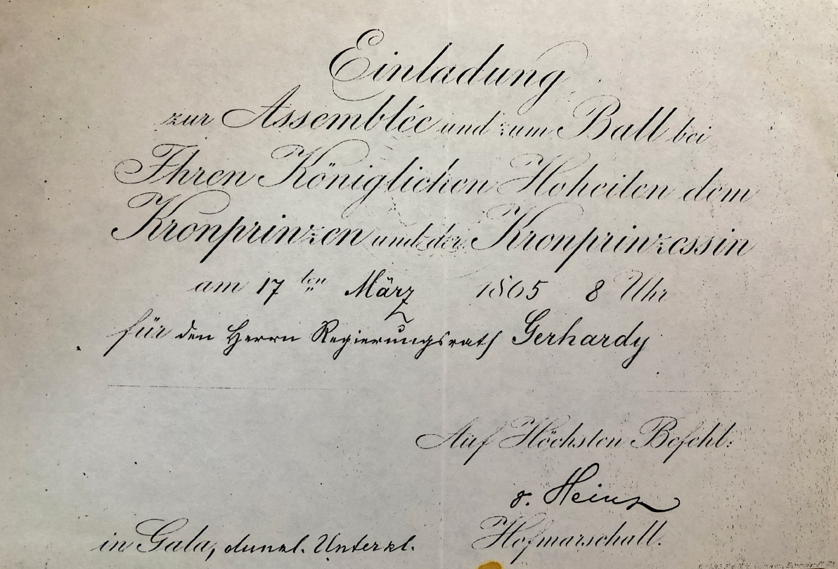 17. März 1805 Einladung