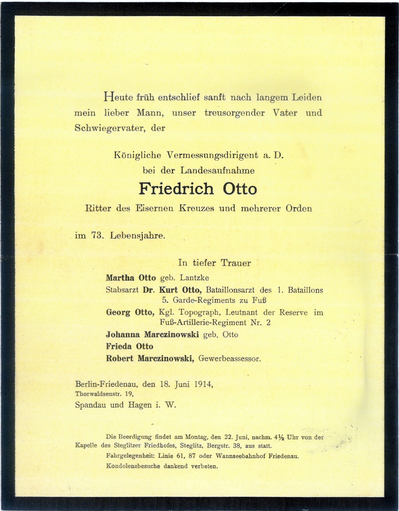 Anzeige Friedrich Otto