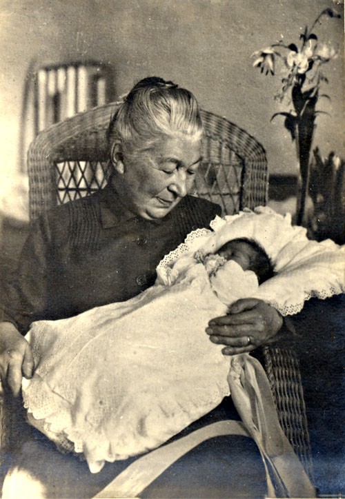 Grandmother Gerhardy with One of Her Grandchildren Grandmother Gerhardy with One of Her Grandchildren