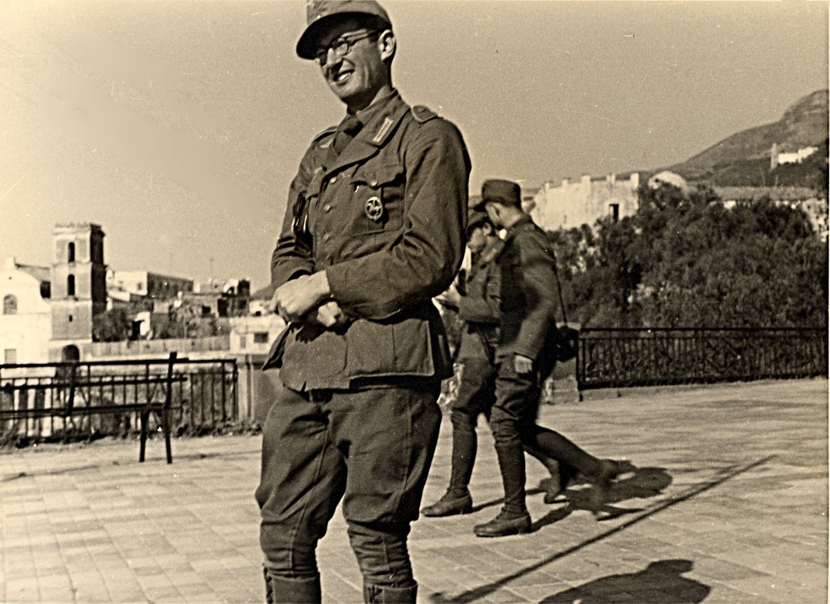 Jürgen during the war in SicilyJürgen on the Way to Africa in the Africa-Corp Uniform Jürgen on the Way to Africa in the Africa-Corp Uniform